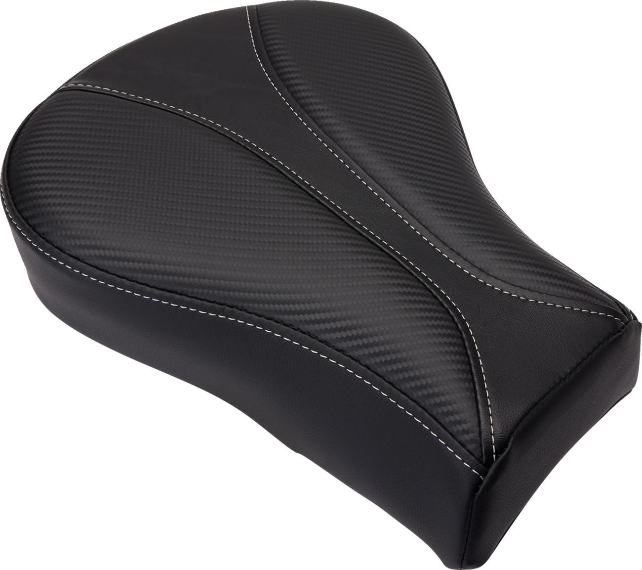 SADDLEMEN Dominator Pillion Pad - Standard Reach - Black w/ Gray Stitching - FL/FX '06-'17
