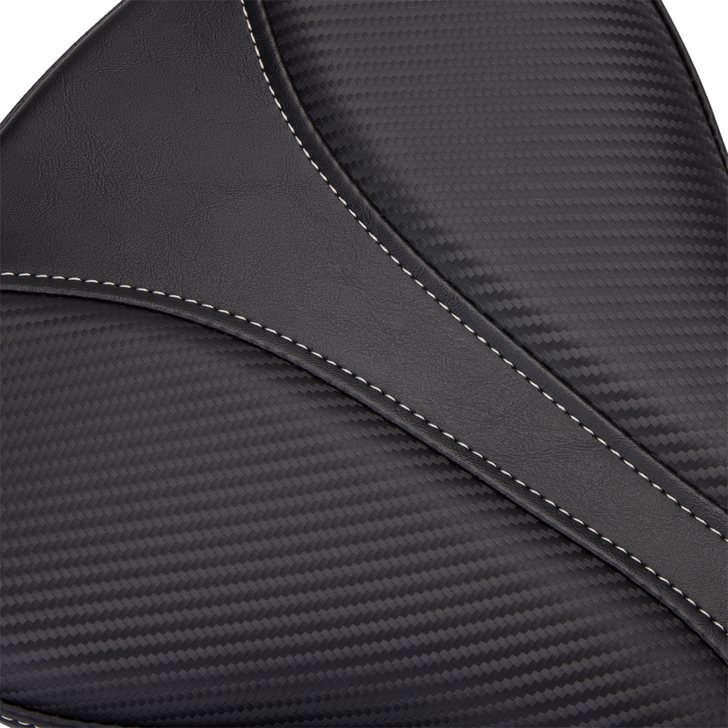 SADDLEMEN Dominator Pillion Pad - Standard Reach - Black w/ Gray Stitching - FL/FX '06-'17