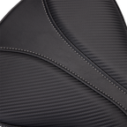 SADDLEMEN Dominator Pillion Pad - Standard Reach - Black w/ Gray Stitching - FL/FX '06-'17