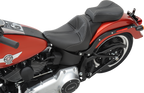 SADDLEMEN Dominator Pillion Pad - Standard Reach - Black w/ Gray Stitching - FL/FX '06-'17