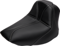 SADDLEMEN Dominator Solo Seat - w/o Backrest - Black w/ Gray Stitching - FLSTC/N '06-'17