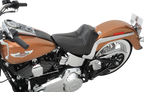 SADDLEMEN Dominator Solo Seat - w/o Backrest - Black w/ Gray Stitching - FLSTC/N '06-'17