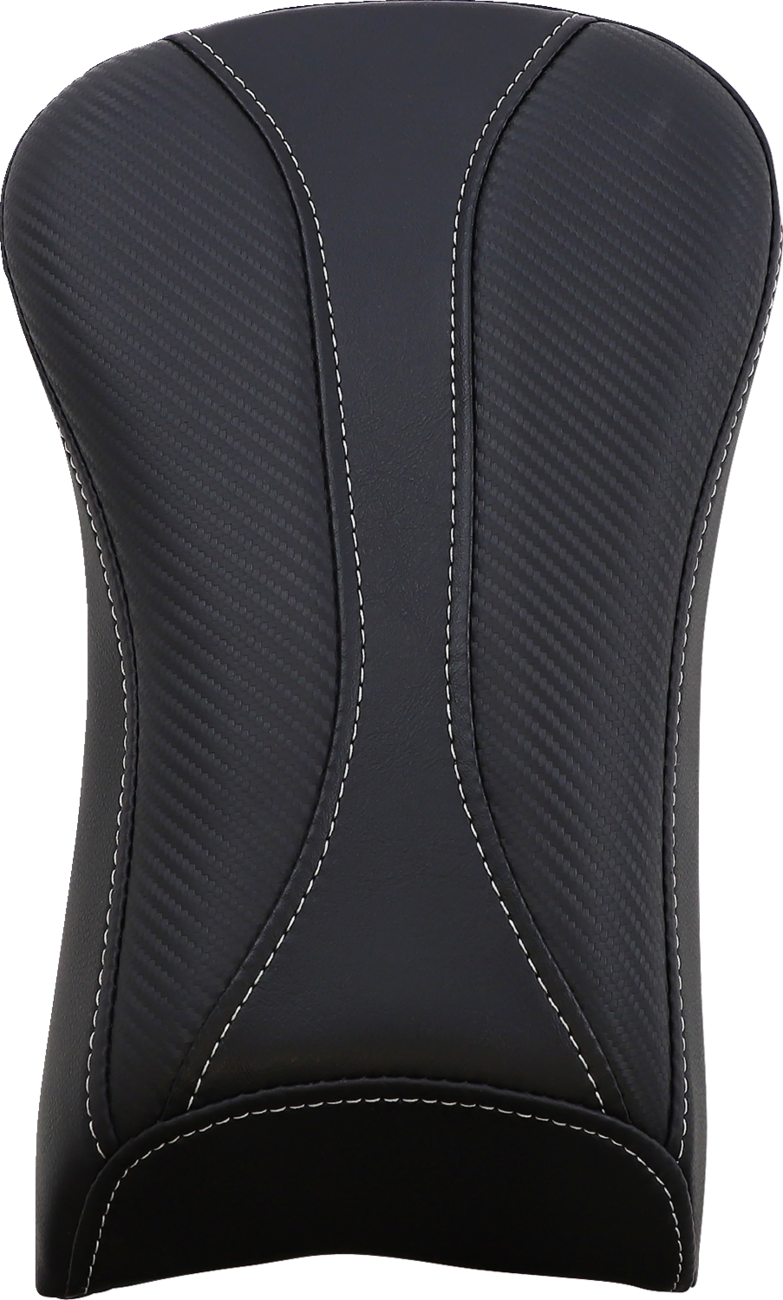 SADDLEMEN Dominator Pillion Pad - Standard Reach - Black w/ Gray Stitching - FLSTC '06-'17