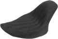SADDLEMEN Knuckle Solo Seat - Ribbed - Black - FL/FX '06-'17