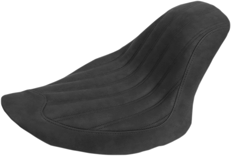 SADDLEMEN Knuckle Solo Seat - Ribbed - Black - FL/FX '06-'17