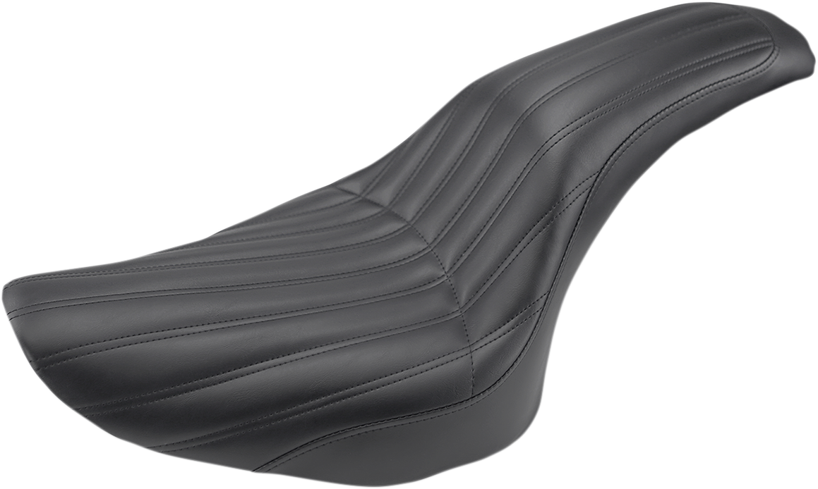 SADDLEMEN Knuckle 2-Up Seat - Ribbed - Black