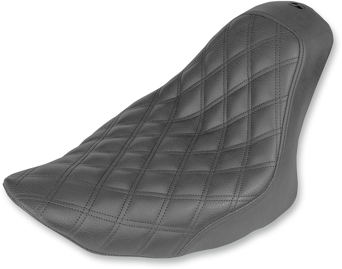 SADDLEMEN Renegade™ Solo Seat - Lattice Stitched - Black - FL/FX '06-'17