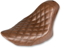 SADDLEMEN Renegade™ Solo Seat - Lattice Stitched - Brown - FL/FX '06-'17