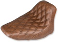 SADDLEMEN Renegade™ Solo Seat - Lattice Stitched - Brown - FLST '06-'17
