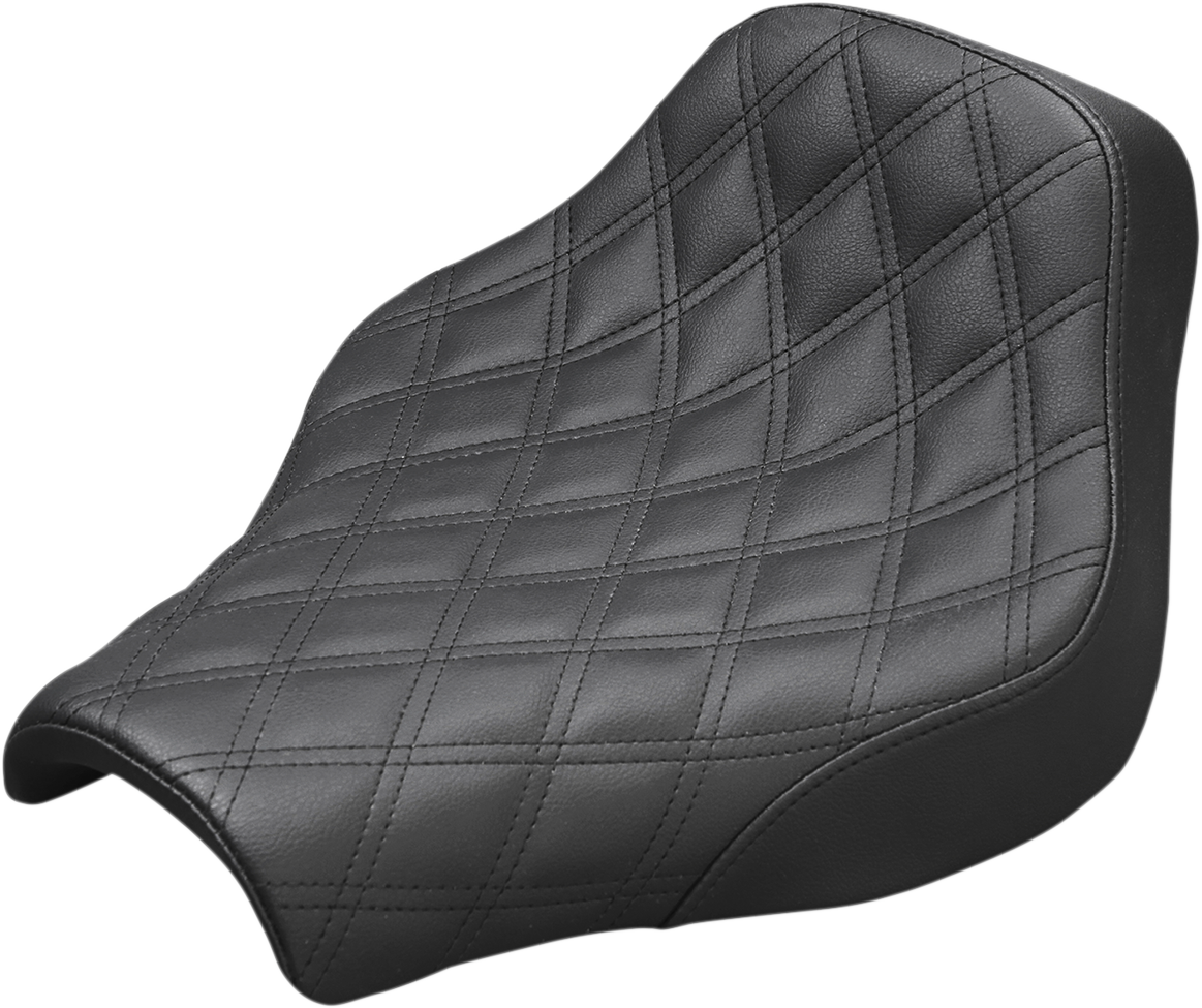 SADDLEMEN Renegade™ Solo Seat - Lattice Stitched - Black - FXBB/FXST '18-'25
