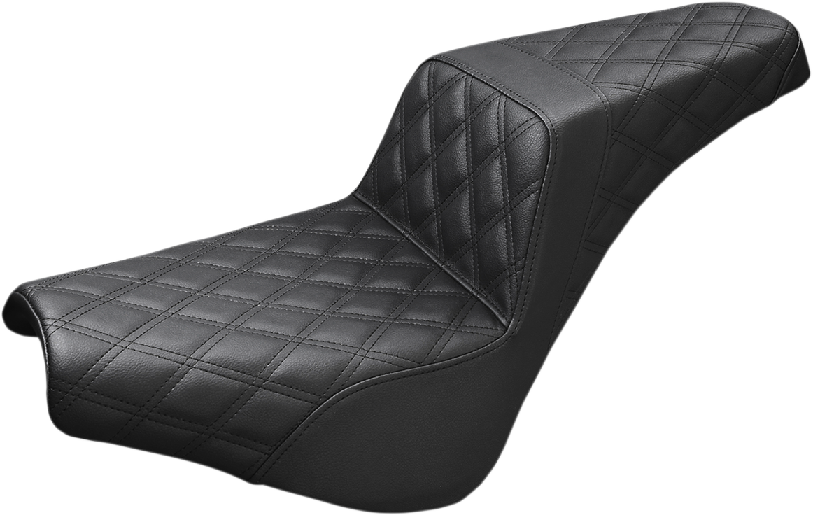 SADDLEMEN Step-Up Seat - Full Lattice Stitch - Black - FX '18-'25