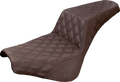 SADDLEMEN Step-Up Seat - Full Lattice Stitch - Brown