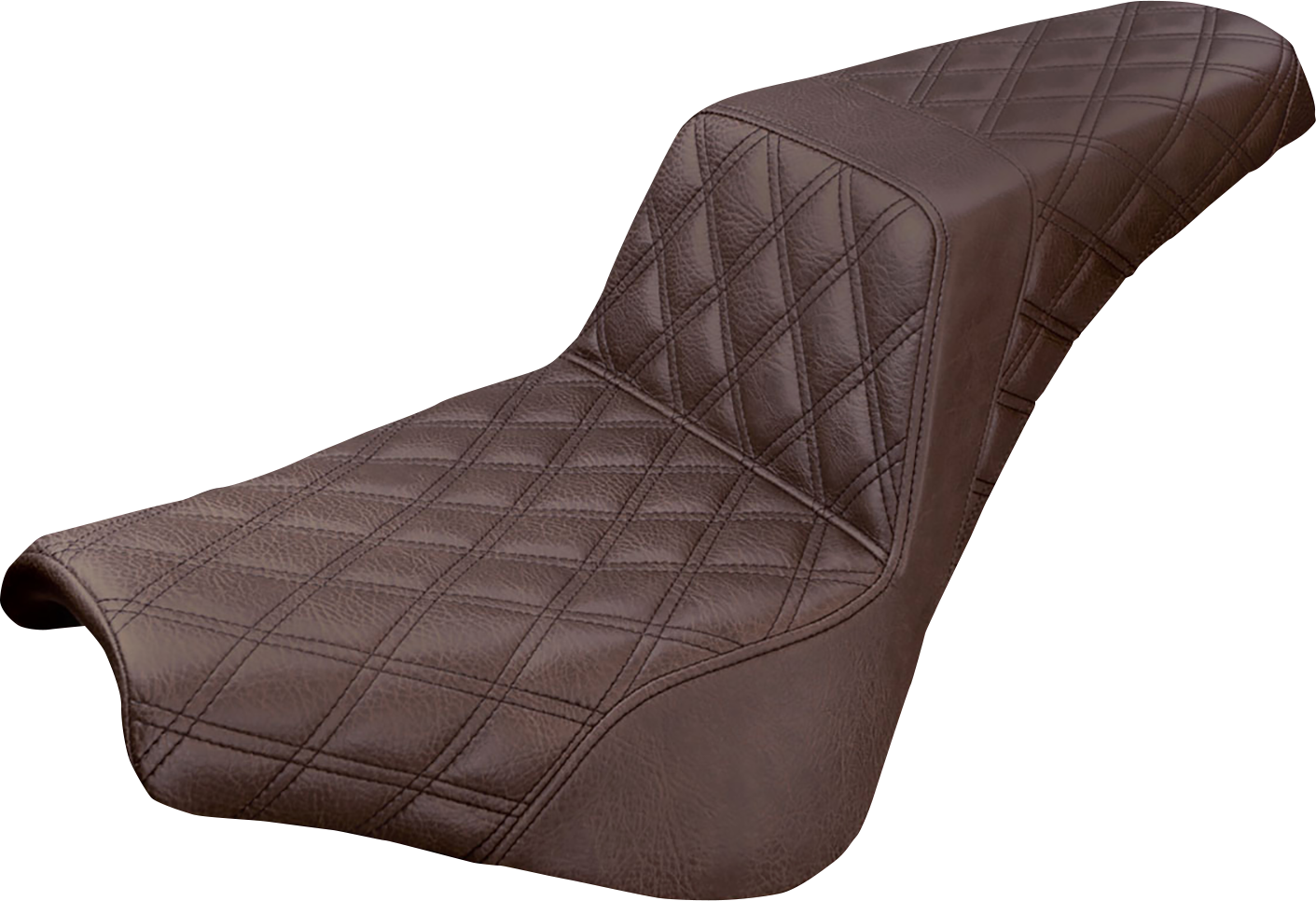 SADDLEMEN Step-Up Seat - Full Lattice Stitch - Brown