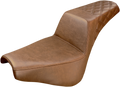 SADDLEMEN Step-Up Seat - Rear Lattice Stitch - Brown - FX '18-'24