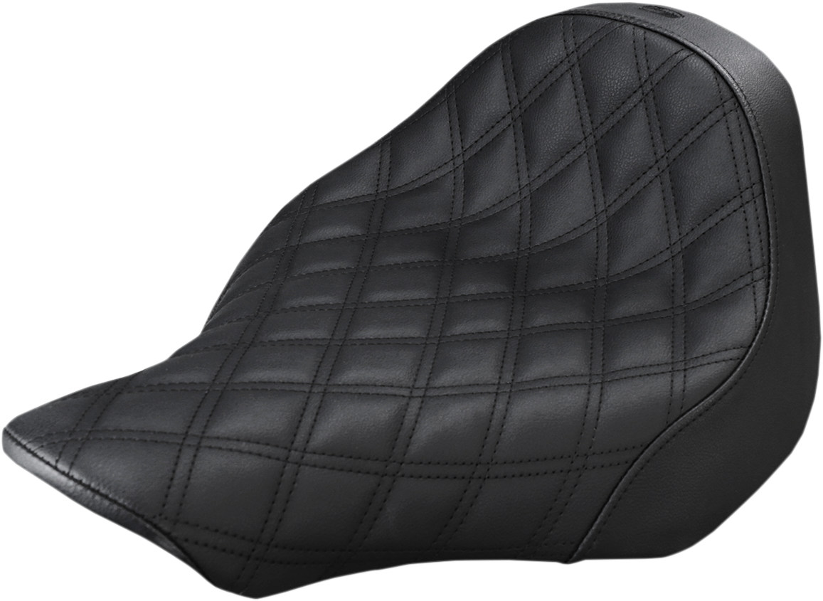 SADDLEMEN Renegade™ Solo Seat - Lattice Stitched - Black - FXSB '13-'17
