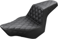 SADDLEMEN Step-Up Seat - Full Lattice Stitch - Black - FXSB