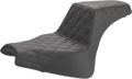 SADDLEMEN Step-Up Seat - Full Lattice Stitch - Black