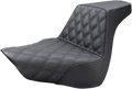 SADDLEMEN Step-Up Seat - Front Lattice Stitch - Black - FL/FX '18-'24