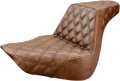 SADDLEMEN Step-Up Seat - Full Lattice Stitch - Brown - FL/FX '18-'24