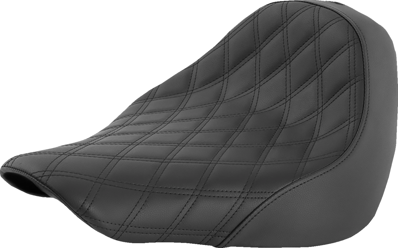 SADDLEMEN Renegade™ Solo Seat - Lattice Stitched - Black - FL/FX '18-'24