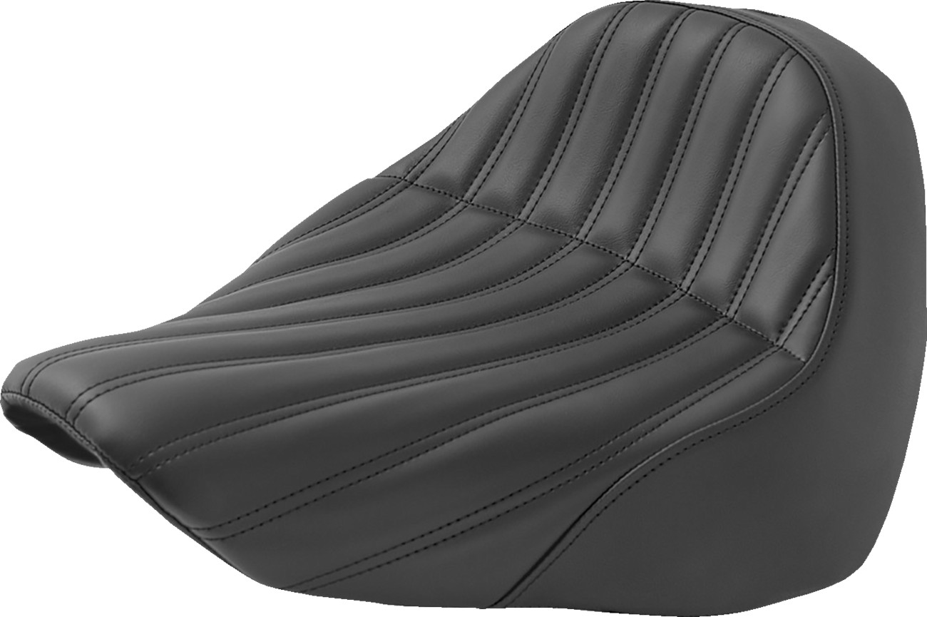 SADDLEMEN Knuckle Solo Seat - Ribbed - Black - FL/FX '18-'24