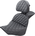 SADDLEMEN Explorer Seat - Lattice Stitched - Backrest - FL/FX '18-'24