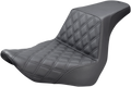 SADDLEMEN Step-Up Seat - Front Lattice Stitch - Black