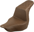 SADDLEMEN Step-Up Seat - Rear Lattice Stitch - Brown