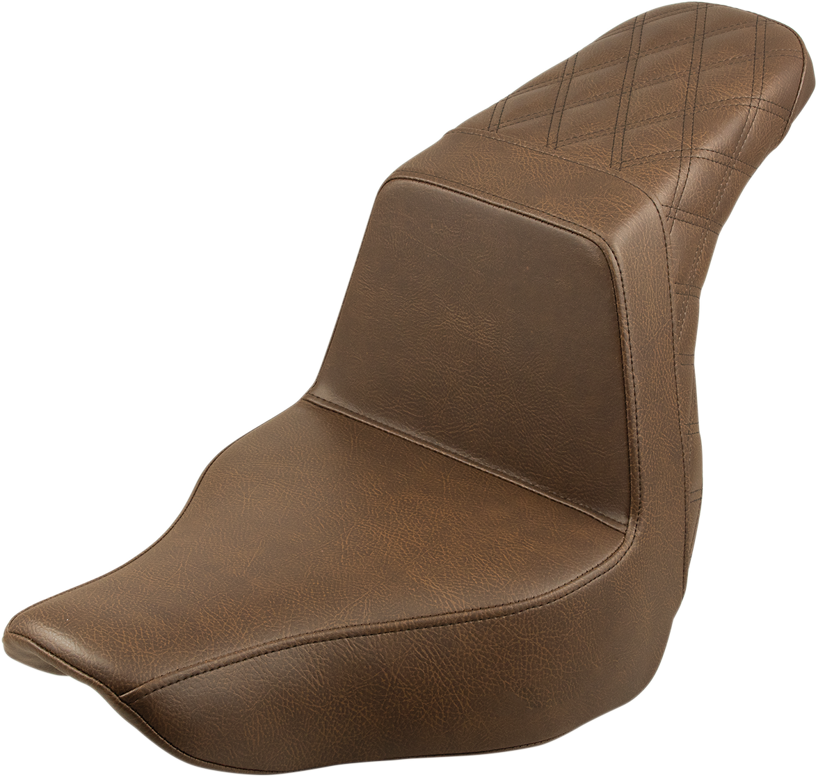 SADDLEMEN Step-Up Seat - Rear Lattice Stitch - Brown