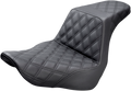 SADDLEMEN Step-Up Seat - Full Lattice Stitch - Black