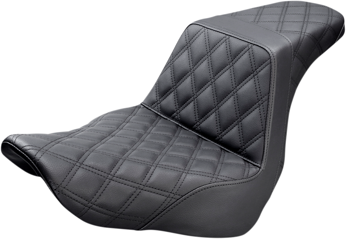 SADDLEMEN Step-Up Seat - Full Lattice Stitch - Black