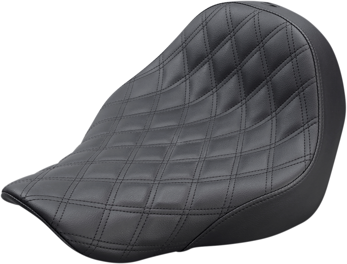 SADDLEMEN Renegade™ Solo Seat - Lattice Stitched - Black - FL/FX '18-'24