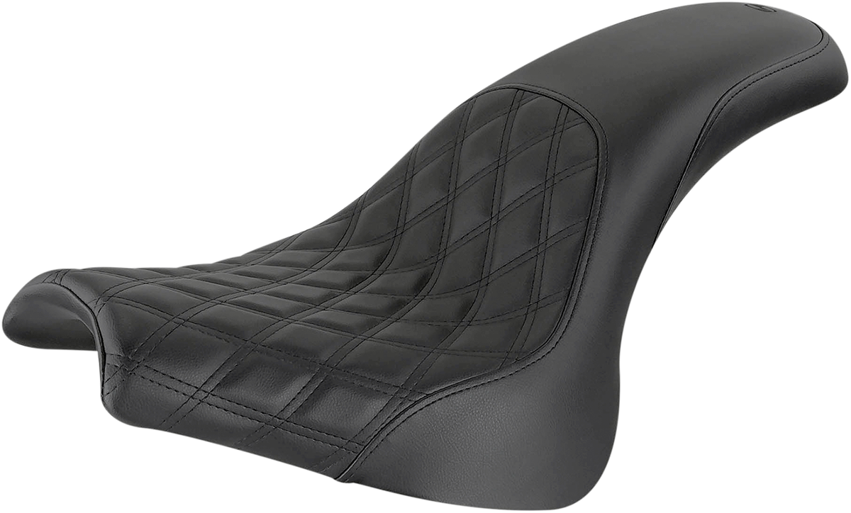 SADDLEMEN Profiler Seat - Front Lattice/Rear Smooth - Black - FXFB/S '18-'23