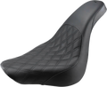 SADDLEMEN Profiler Seat - Front Lattice/Rear Smooth - Black - FL/FX '18-'23