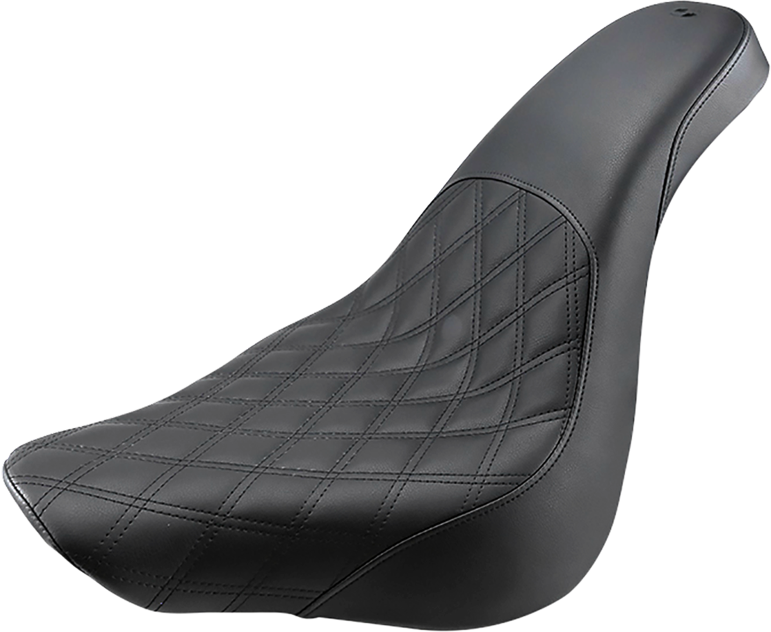 SADDLEMEN Profiler Seat - Front Lattice/Rear Smooth - Black - FL/FX '18-'23