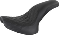 SADDLEMEN Profiler Seat - Front Lattice/Rear Smooth - Black - FL/FX '00-'06