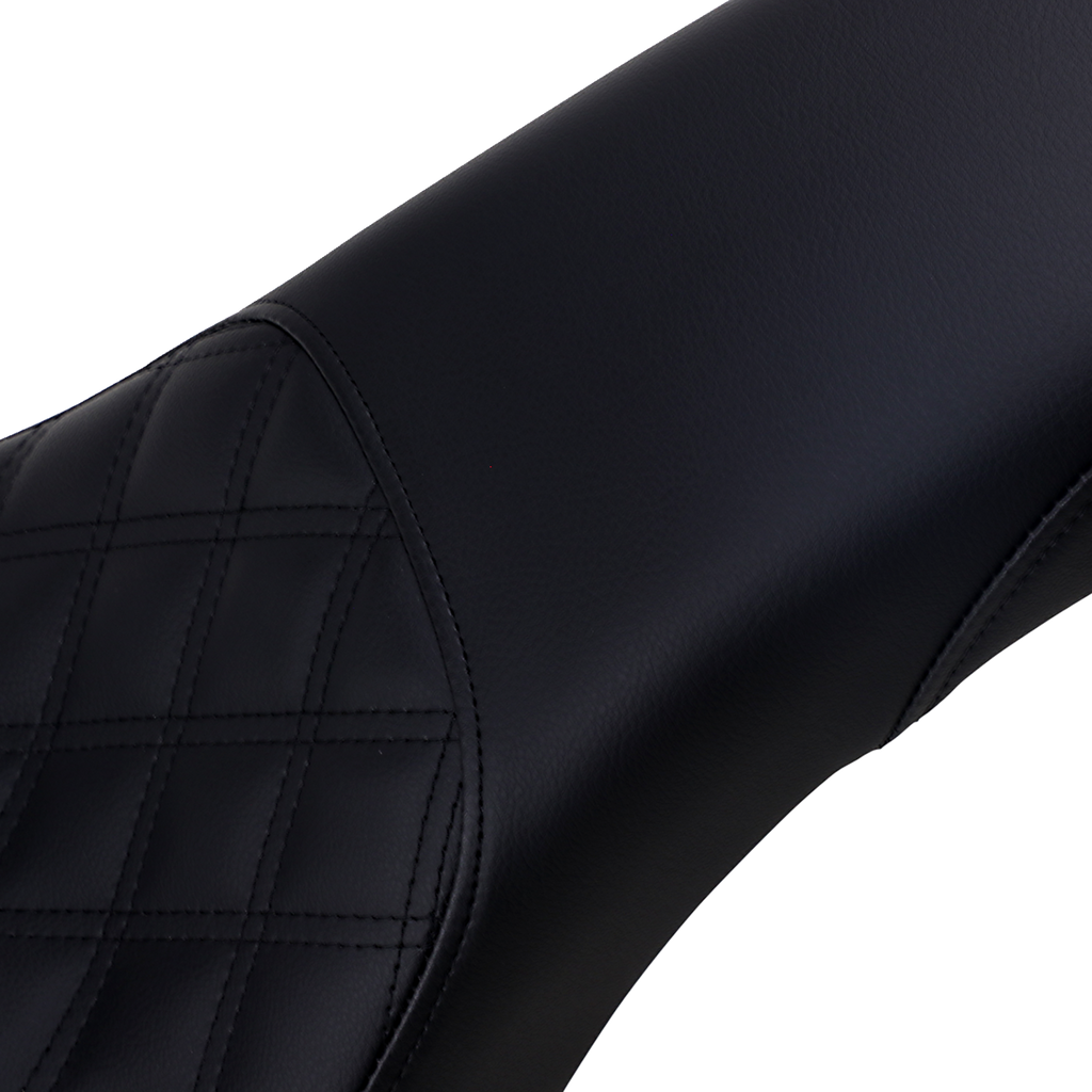 SADDLEMEN Profiler Seat - Front Lattice/Rear Smooth - Black - FX '18-'24