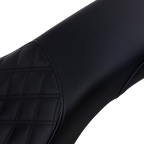 SADDLEMEN Profiler Seat - Front Lattice/Rear Smooth - Black - FX '18-'24