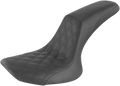 SADDLEMEN Profiler Seat - Front Lattice/Rear Smooth - Black - FXST/FLST '84-'99