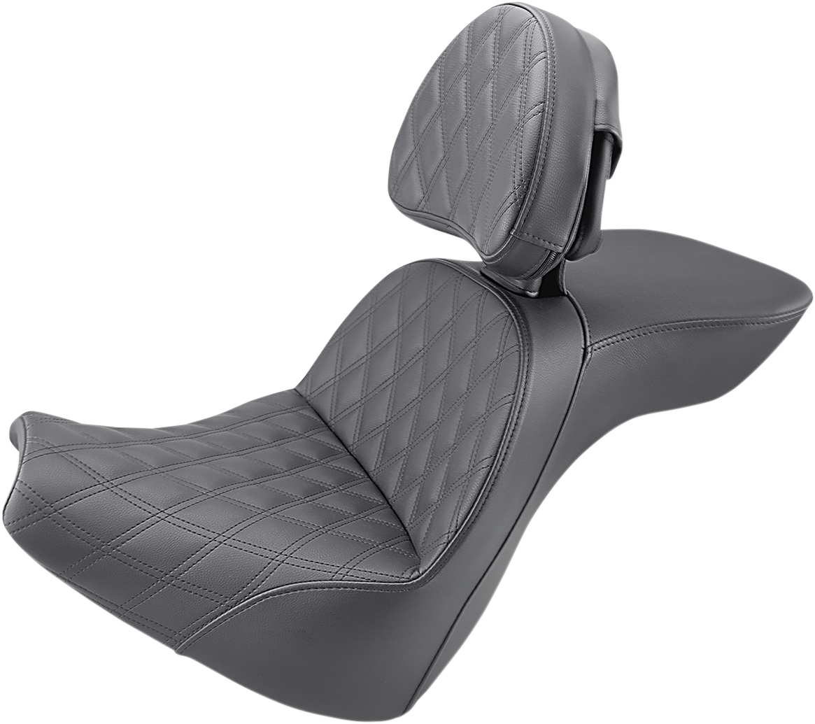 SADDLEMEN Explorer Seat - LS - Includes Backrest - FXBR/S '18-'20