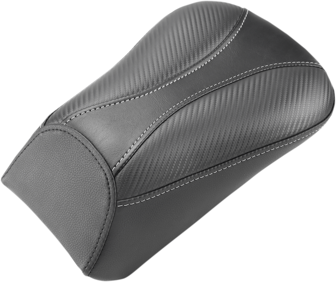SADDLEMEN Dominator Pillion Pad - Standard Reach - Black w/ Gray Stitching - FL/FX '00-'06
