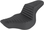 SADDLEMEN Step-Up Seat - Front Tuck-n-Roll/Rear Lattice Stitch - Black