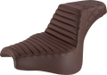 SADDLEMEN Step-Up Seat - Front Tuck-n-Roll/Rear Lattice Stitch - Brown - FXFB/S '18-'23
