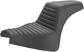 SADDLEMEN Step-Up Seat - Front Tuck-n-Roll/Rear Lattice Stitch - Black