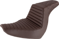SADDLEMEN Step-Up Seat - Front Tuck-n-Roll/Rear Lattice Stitch - Brown