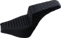 SADDLEMEN Step-Up Seat - Front Tuck-n-Roll/Rear Lattice Stitch - Black