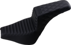 SADDLEMEN Step-Up Seat - Front Tuck-n-Roll/Rear Lattice Stitch - Black
