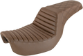 SADDLEMEN Step-Up Seat - Front Tuck-n-Roll/Rear Lattice Stitch - Brown