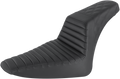 SADDLEMEN Step-Up Seat - Front Tuck-n-Roll/Rear Lattice Stitch - Black