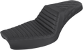 SADDLEMEN Step-Up Seat - Front Tuck-n-Roll/Rear Lattice Stitch - Black